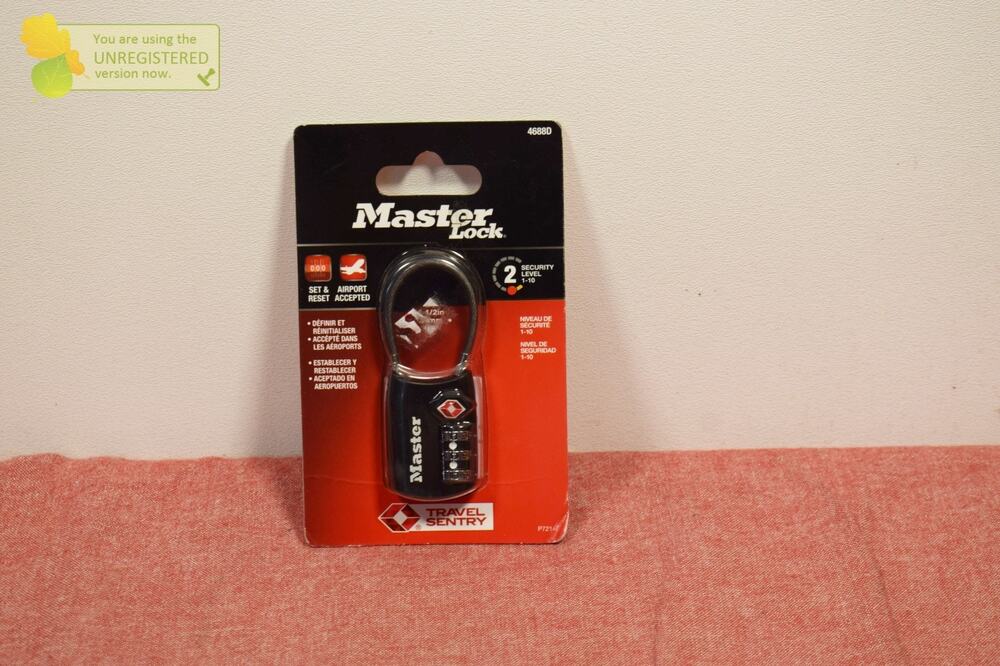 Master Lock Cable Combo Lock Black 4688D*